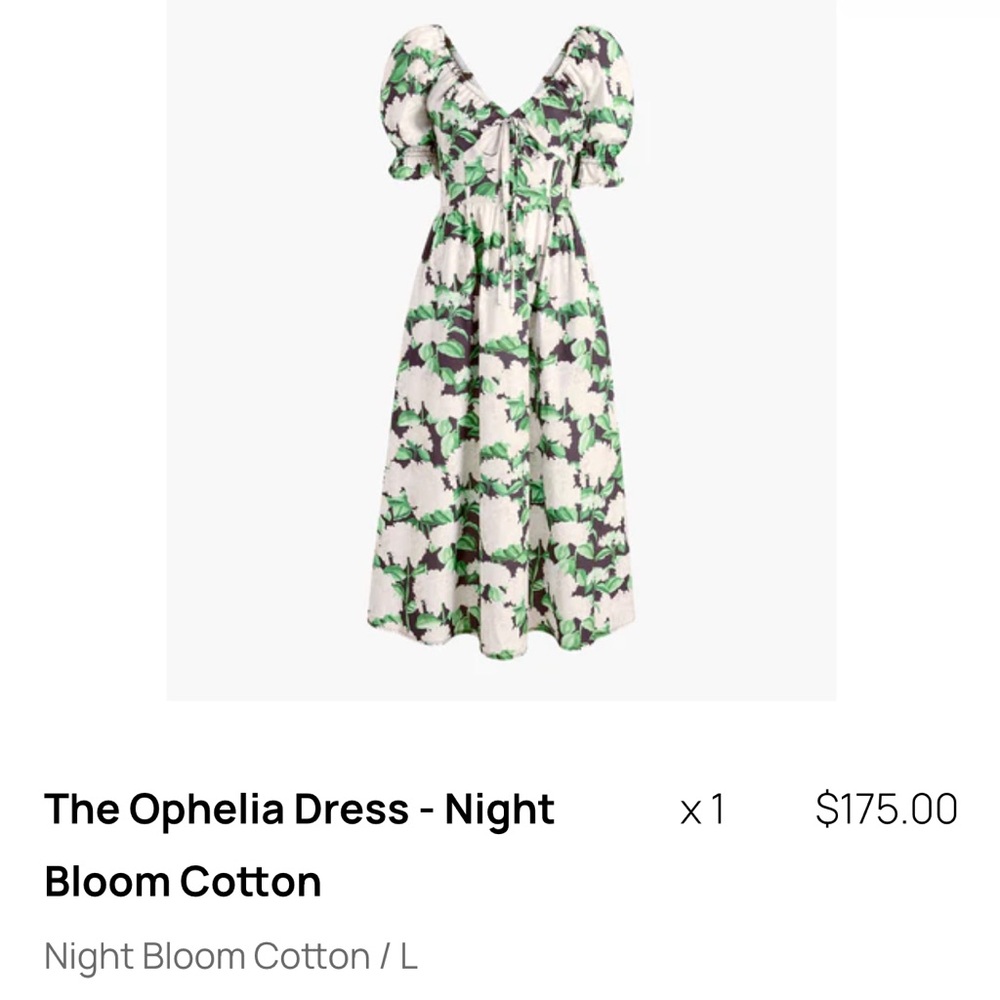 HILL HOUSE HOME Ophelia Dress in Night Bloom